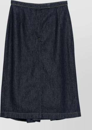 Dries Van Noten midi skirt pleated back pockets silk blend