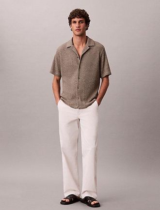 Calvin Klein Textured Knit Short Sleeve Shirt
