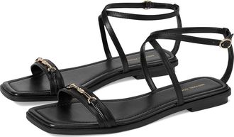 Michael Kors Lena Flat Sandal Womens Sandals Black : 9.5 M
