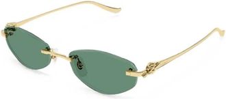 Cartier Ct 0675S Zonnebril - unisex - Zonnebrillen - Geel - 55 MM - Nylon - Accessoires