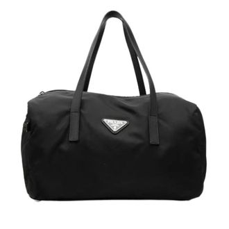 Prada Pre-owned Weekend Bags, female, Black, Size: ONE SIZE Pre-owned Vintage Nylon Handbag