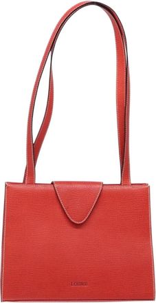 Loewe Red Leather Tote Bag (Pre-Owned)