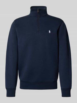 Polo Ralph Lauren Regular Fit Troyer aus Baumwoll-Mix Modell Double in Marine, Größe XXL