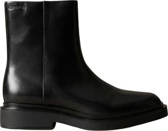 Calvin Klein SQ Rubber Zip Boot Lth - Heren - Schoenen - Zwart - Maat: 45 EU Katoen