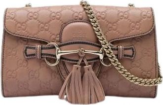 Gucci Pre-owned Vintage Horsebit Crossbody Bag - Dames - Vintage Schoudertas - Bruin - ONE Size - Leer - Vintage