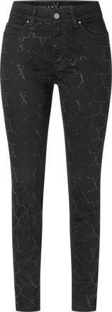 MAC Broeken Skinny-fit-Jeans MAC DREAM SKINNY chain glitter, Damen, Gr. 36, L&auml;nge 30, schwarz, schwarz, Denim/Jeans, Obermaterial: 83% Baumwolle, 15% Polyester, 2
