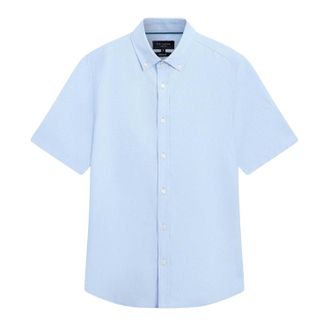 Ted Baker Heren Oxford Normaal Overhemd Met Korte Mouwen (Lichtblauw)