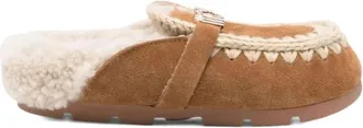 Mou Bounce Clog Metal Logo - Dames - Pantoffels - Bruin - 37 EU - Schoenen