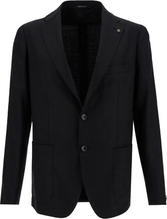 Tagliatore Zwarte Jassen - Monopetto - Heren - Blazers - Zwart - XL - Wol - Jassen