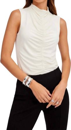 Fifteen Twenty Shirred Tank Top In Cream