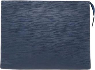 Louis Vuitton Pre-owned Epi Pochette Toilettas - Dames - Vintage Clutch - Blauw - ONE Size - Leer - Vintage