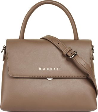 Bugatti Henkeltasche BUGATTI ALMATA, Damen, Gr. B/H/T: 23cm x 16cm x 8cm onesize, beige (sand), Kunstfaser, clean, Taschen Henkeltasche