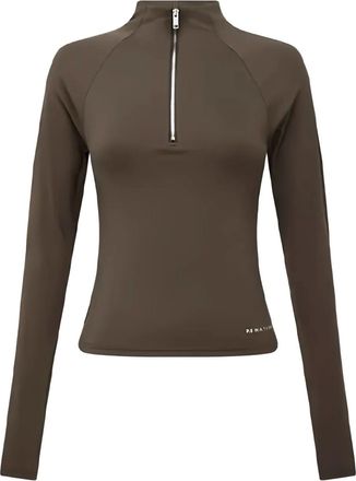 P.E Nation Routine quarter-zip long-sleeves performance top - Brown