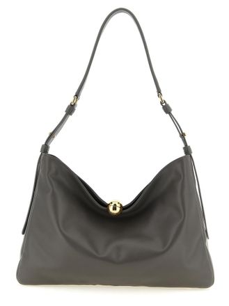 Furla Grey Sfera Soft Large Shoulder Bag