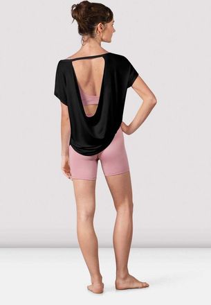 Bloch Ladies Carmen Open Back Top, Grey Marle