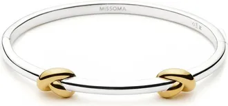 Missoma x Lucy Williams Knot Hinge Bangle in Gold Plated/silver Plated at Nordstrom, Size Medium