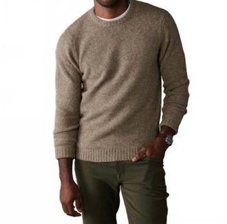 The Normal Brand Homebound Crewneck Sweater In Toasted Chestnut
