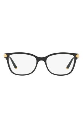 Dolce & Gabbana 53mm Butterfly optical glasses in Black at Nordstrom