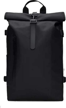 Rains Rolltop Rucksack Large W3 - Heren - Rugzakken - Zwart - ONE Size - Polyester - Tassen