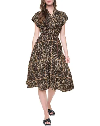 DKNY Dkny Faux Wrap Midi Dress