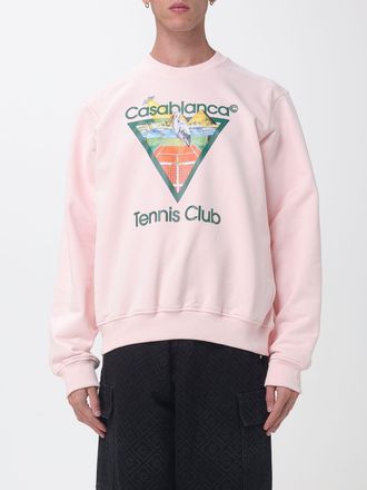 Casablanca Relaxed Fit Cotton Crewneck Sweatshirt with Logo Print