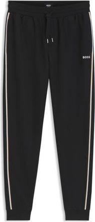 BOSS Cotton loungewear bottoms with signature stripe tape