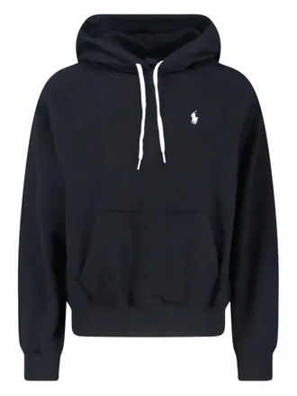 Polo Ralph Lauren Polo Pony-embroidered hoodie - women - Cotton/Polyester - S - Black