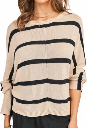 Sadie & Sage Brooks Stripe Sweater In Beige