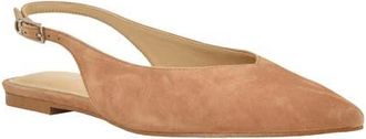 Guess Dorazio Slingback Pointed Toe Suede Flat in Natural at Nordstrom, Size 9.5