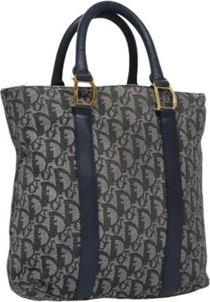 Dior Pre-owned Handbags, female, Blue, Size: ONE SIZE Pre-owned Trotter Canvas Hand Bag