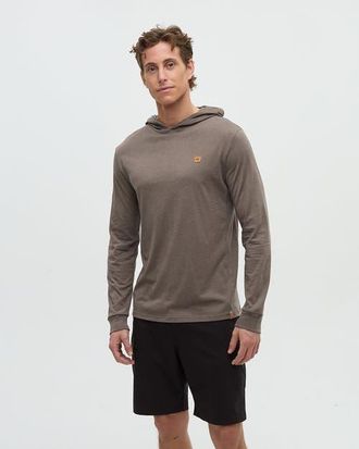 tentree Baker Hooded Longsleeve in Timber Heather at Nordstrom, Size Xx-Large