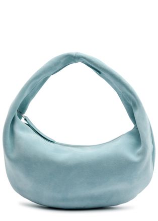 Khaite Olivia Medium Suede top Handle bag - Light Blue - One Size