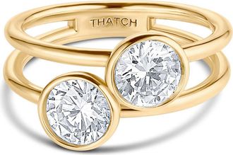 Thatch Dottie 14k Gold Plated Cubic Zirconia Ring at Nordstrom, Size 7