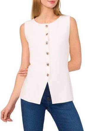 Ted Baker Sleeveless Button-Up Shirt in New Ivory at Nordstrom Rack, Size Medium