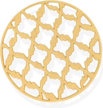 Tiramisu Gilded Geo Lattice Handcrafted Aluminum Trivet