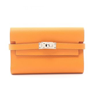 Herm&egrave;s Orange Epsom Leather Wallet (Tri-Fold) (Pre-Owned)
