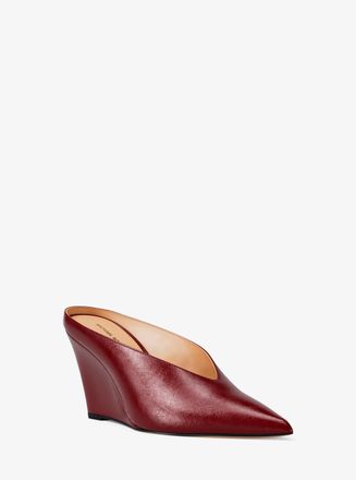 Michael Kors Xandra Leather Wedge Mule