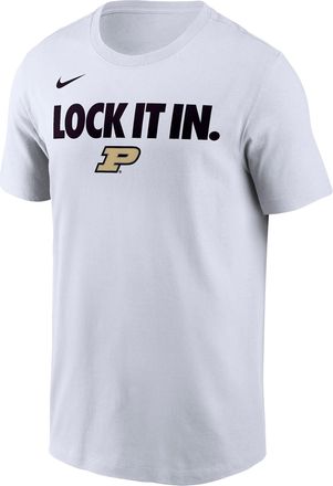 Nike Purdue 2026 On-Court Bench Nike Mens Dri-FIT College T-Shirt in White | M21283P870PURU-WHT