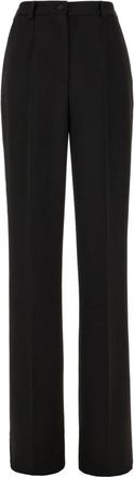 Dolce & Gabbana Pantaloni - Dames - Straight fit broeken - Zwart - M - Leer - Broeken
