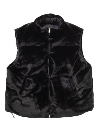 Mastermind Japan reversible padded gilet - men - Nylon/Down/Feather/Polyester - M - Black
