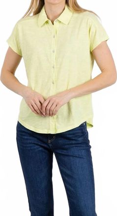 Elliott Lauren Bella Button Front Tee In Mojito