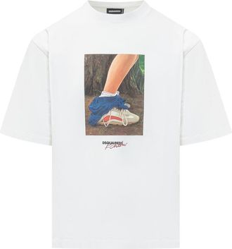 Dsquared2 White Graphic T-Shirt
