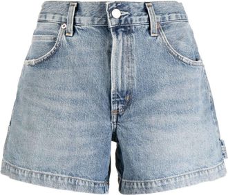 A Gold E Magda denim short shorts - women - Organic Cotton - 25 - Blue