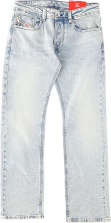 Diesel Light Wash Faded Straight-Leg Cotton-Blend Jeans