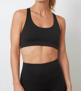 Good Hyouman Halle Gratitude Sports Bra In Black Sand