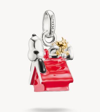 Thomas Sabo Charm pendente a forma di Snoopy placcato oro 18K multicolore-Argento