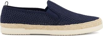 Dune London Mens FISHERR Perforated Casual Espadrilles Size UK 8 Flat Heel Blue
