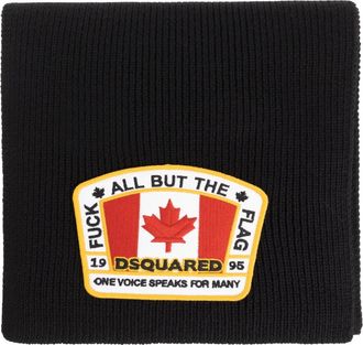 Dsquared2 Wool Scarf - Heren - Wintersjaals - Zwart - ONE Size - Wol - Accessoires
