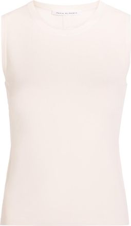 Maria McManus Cut-out Jersey Tank top - Off White - S (UK8-10 / S)
