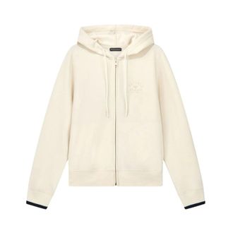 Emporio Armani Zip-through Hoodie - Dames - Sweatshirts & Hoodies - Wit - Maat: M Katoen